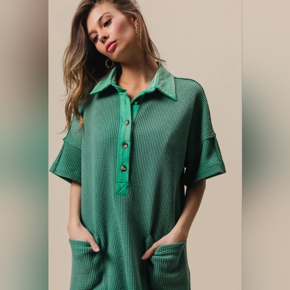 NWT BiBi Dip Dye Mineral Washed Knit Dress